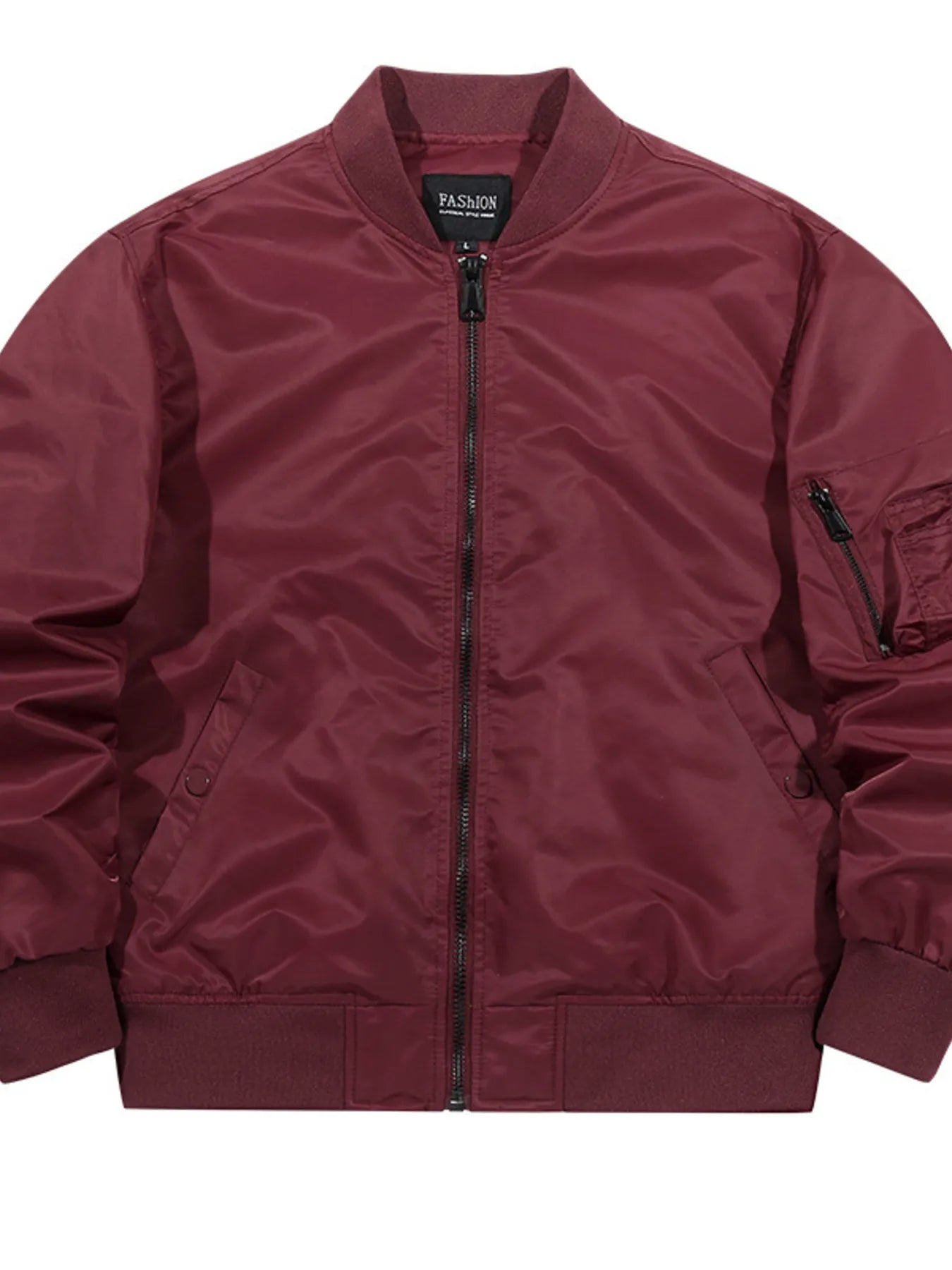 Men's Full Size Zip Up Long Sleeve Jacket Plus Size