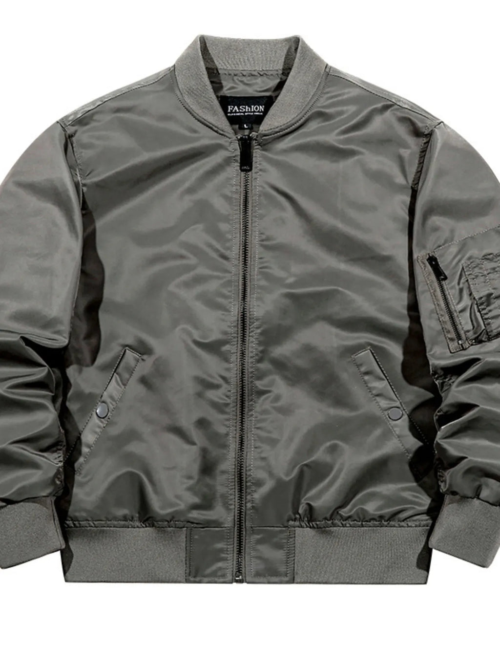 Men's Full Size Zip Up Long Sleeve Jacket Plus Size