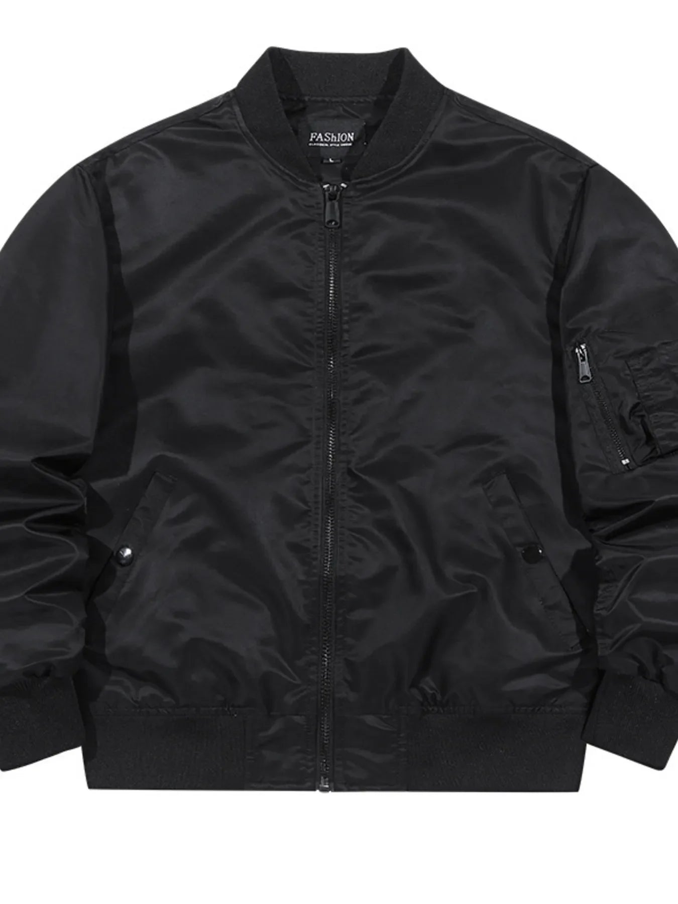 Men's Full Size Zip Up Long Sleeve Jacket Plus Size