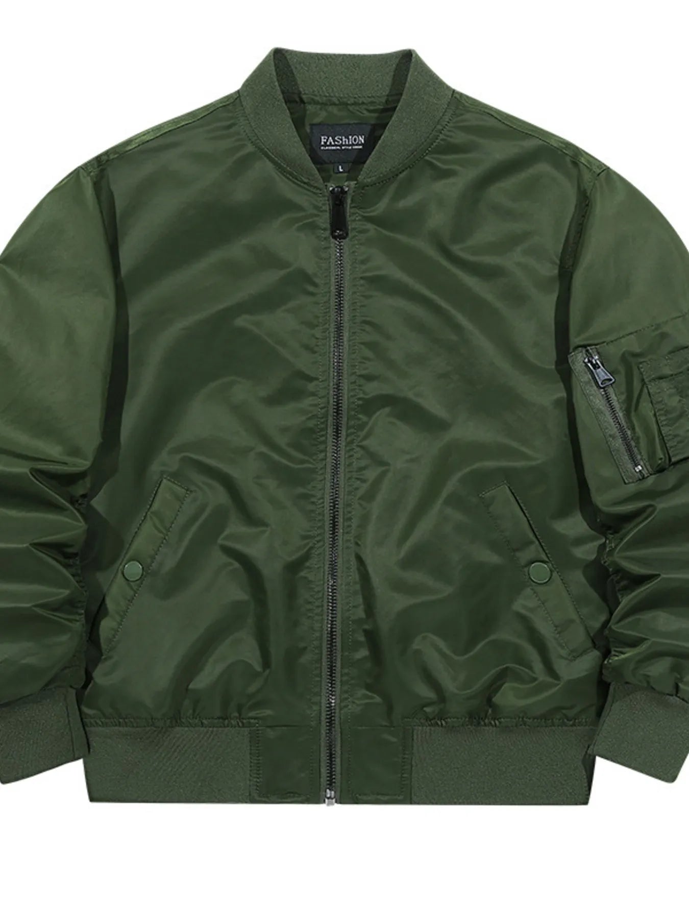 Men's Full Size Zip Up Long Sleeve Jacket Plus Size