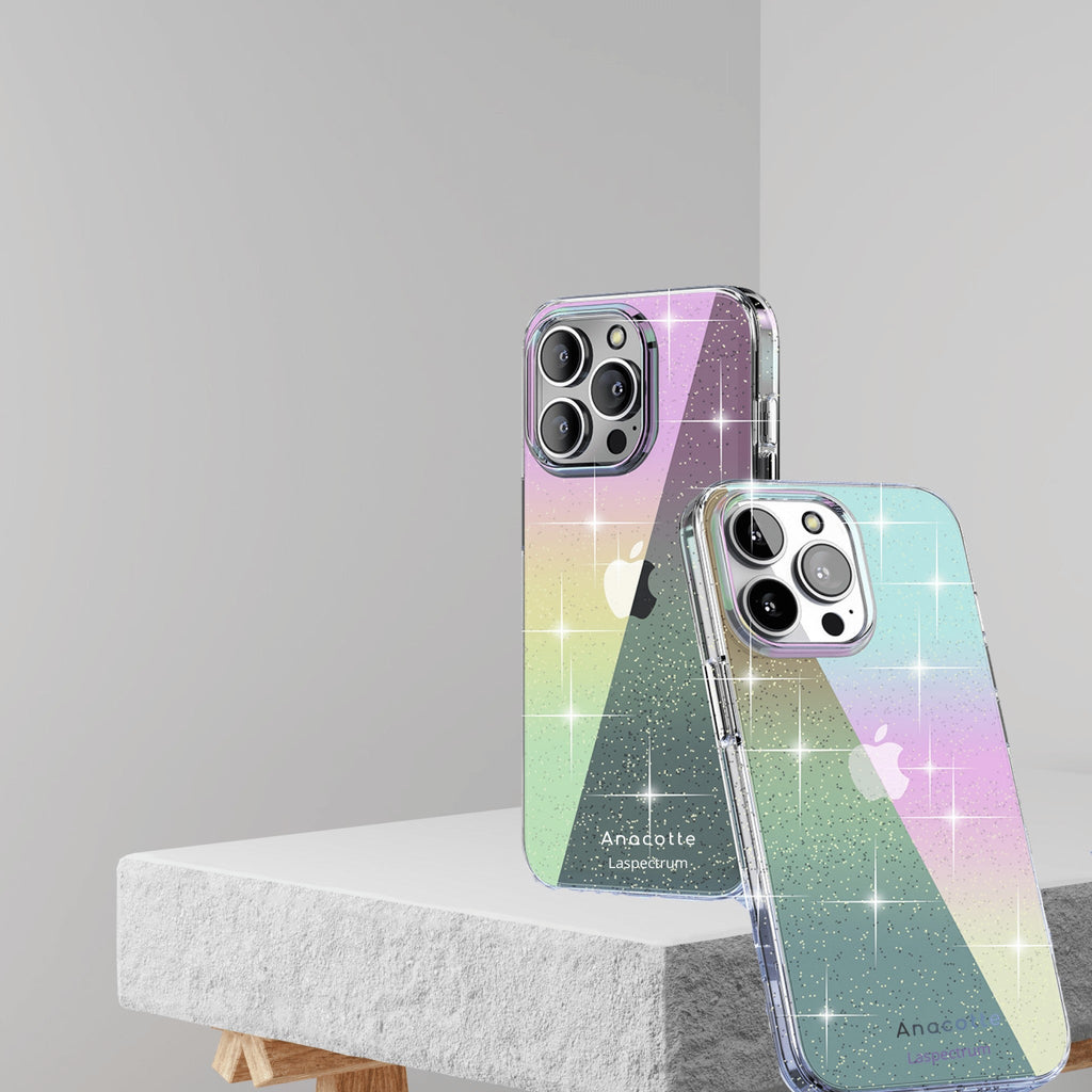 iPhone 14 Anacotte Laspectrum Anti-Yellowing Technology Holographic Gradient Phone Case
