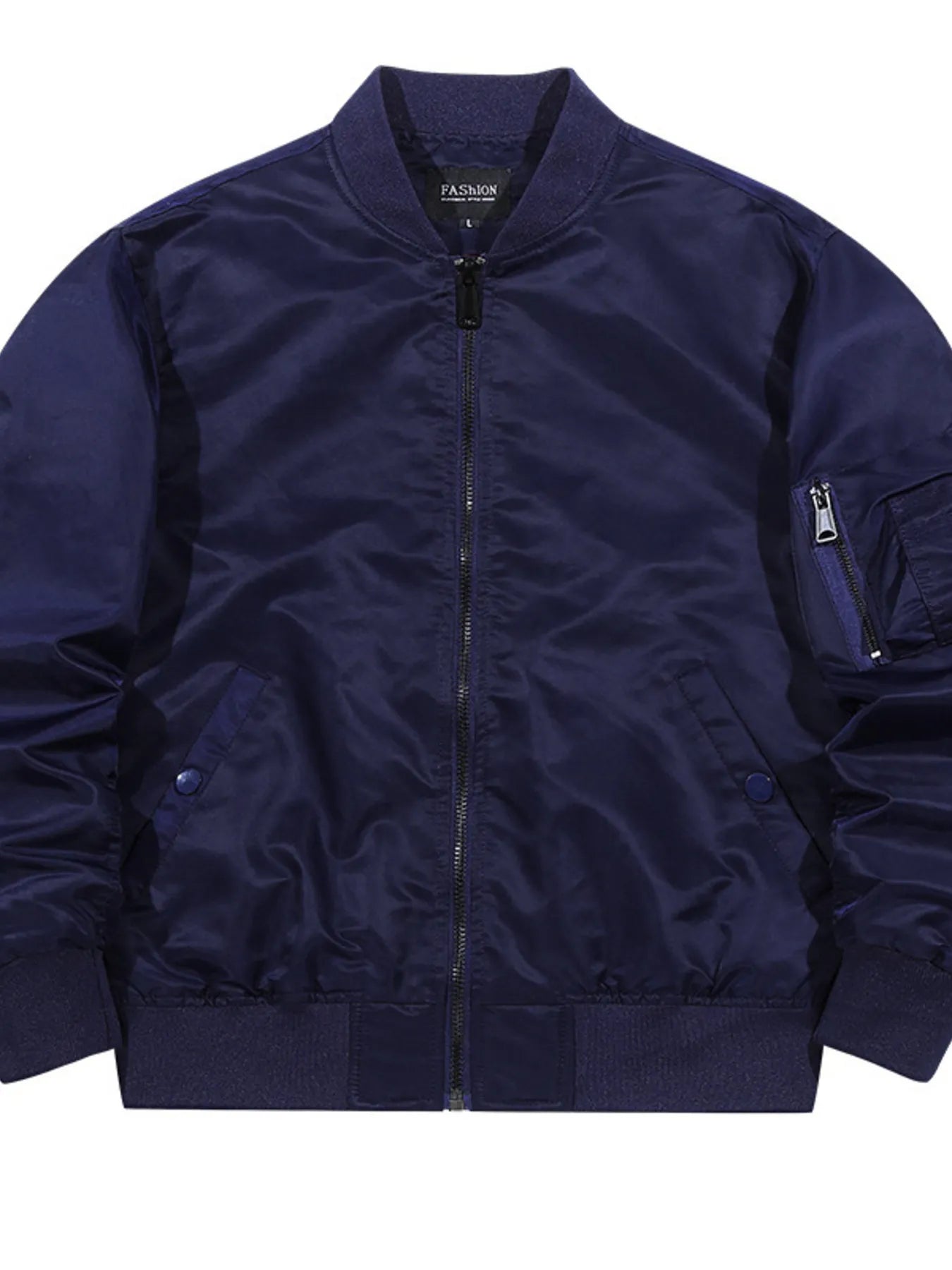 Men's Full Size Zip Up Long Sleeve Jacket Plus Size