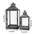 Antique Grey Brush Decorative Lanterns（ Set of 2 ）