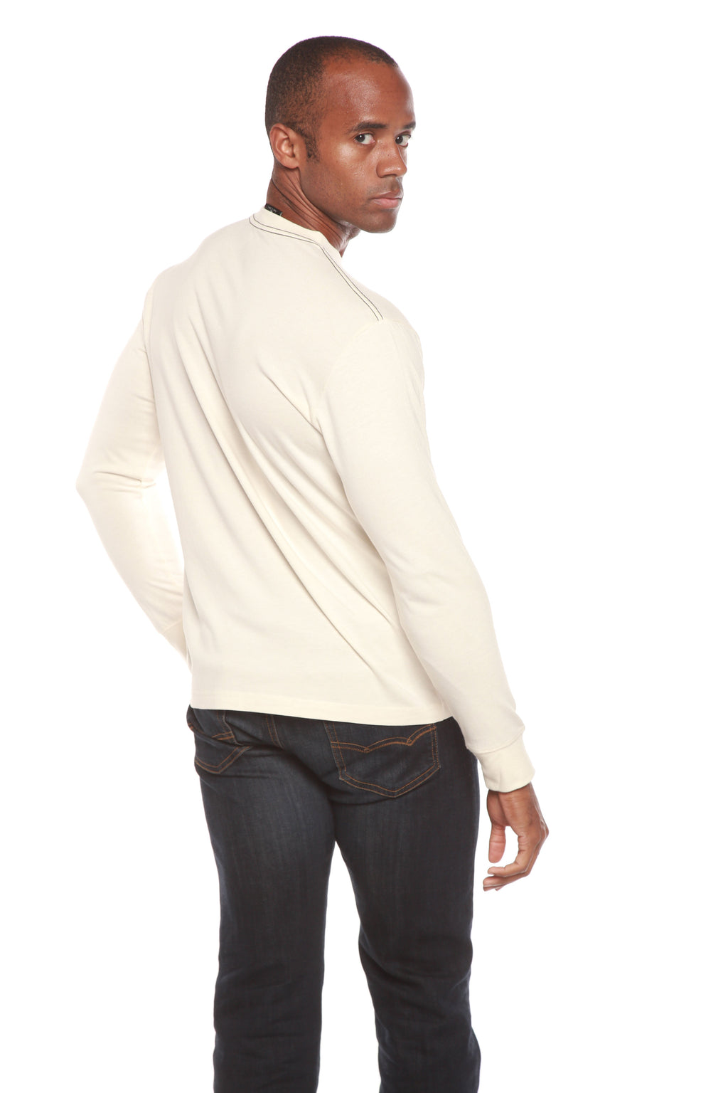 Custom Printed Men's Bamboo Viscose/Organic Cotton Long Sleeve T-Shirt