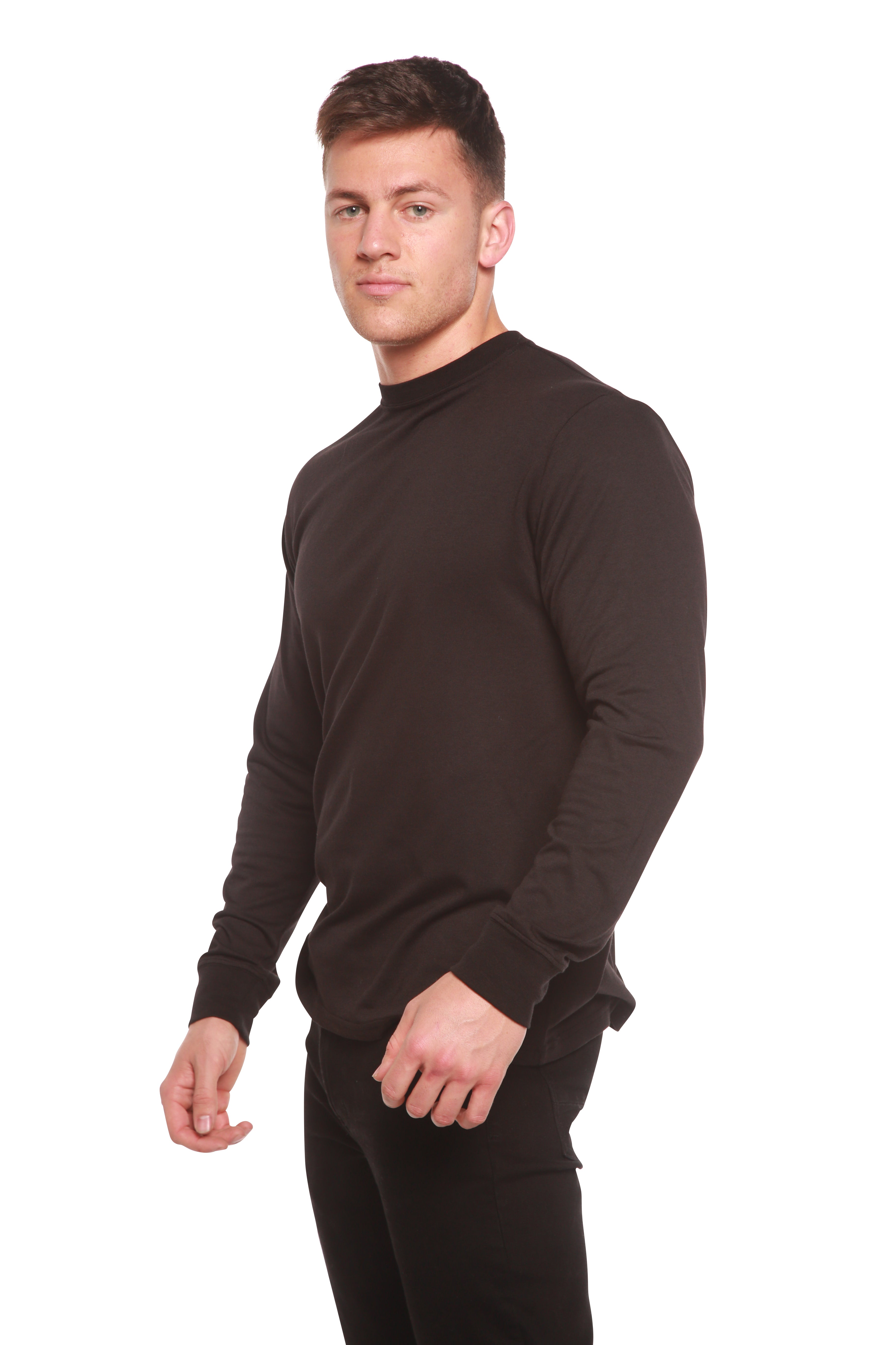 Custom Printed Men's Bamboo Viscose/Organic Cotton Long Sleeve T-Shirt